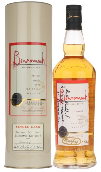 The Signed Bottle Of Benromach Single Cask