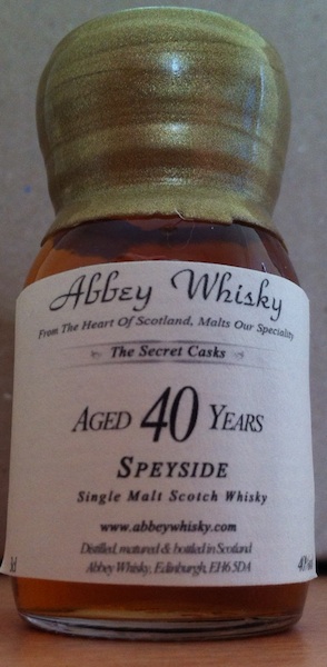 Abbey Whiskies' 40 Year Old Speyside Single Malt Scotch Whisky
