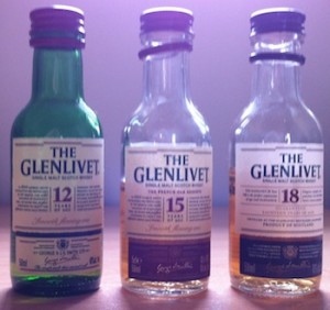 Glenlivet 12, 15 and 18 Year Olds