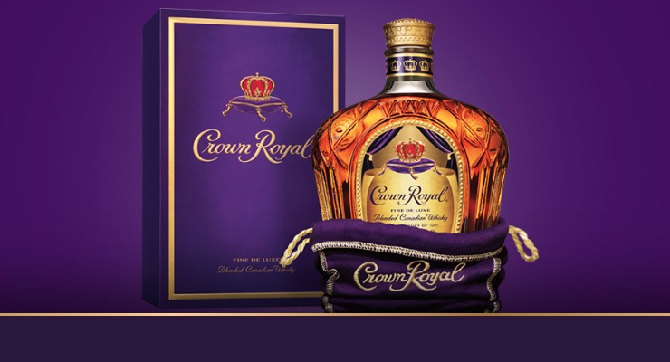The Crown Royal Canadian Blended whisky in it's natty purple overtones!