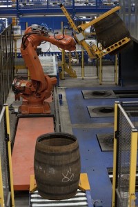 Robot loading cask for firing