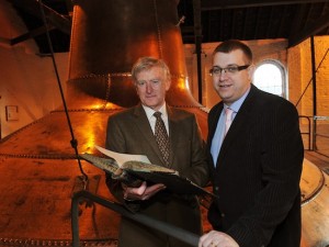 Barry Crockett, Master Distiller at the Midleton Distillery with his successor Brian Nation.