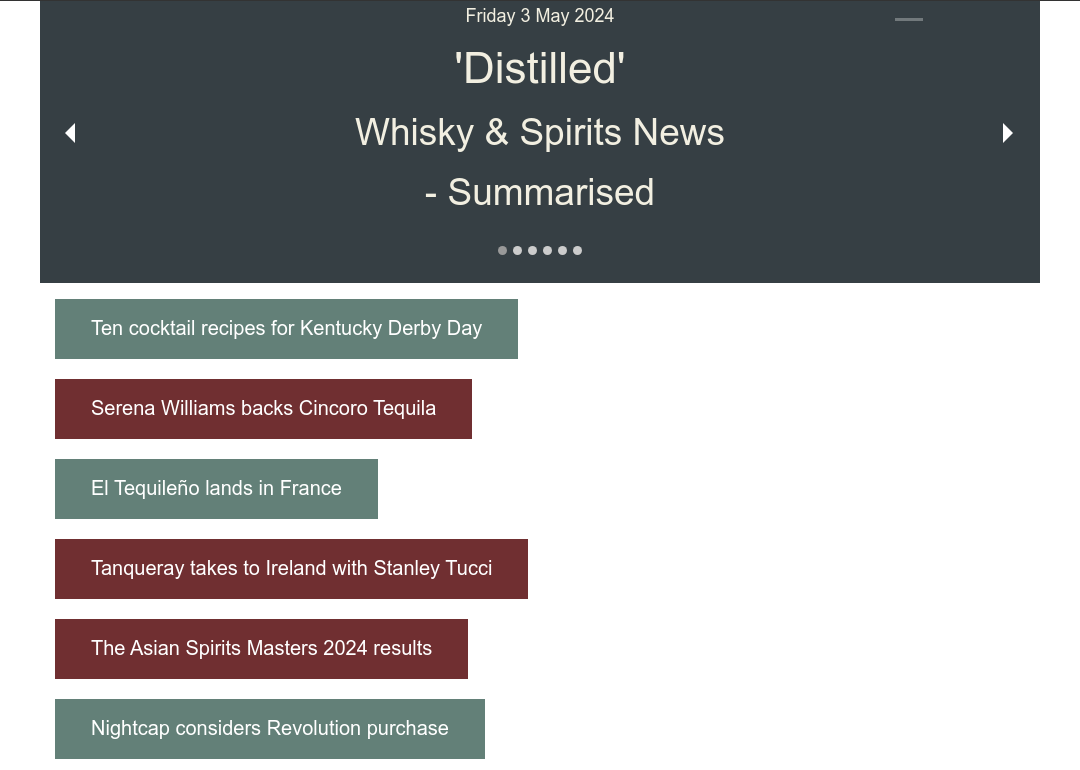 Distilled: Whisky News - Summarised