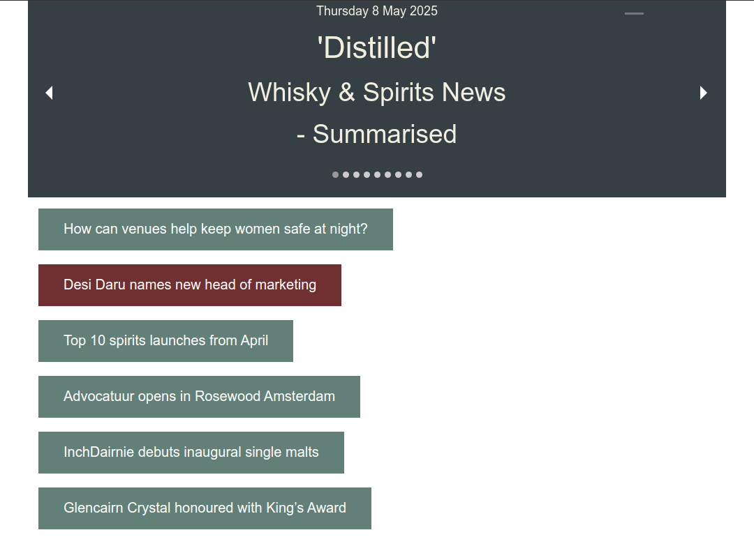 Distilled: Whisky News - Summarised