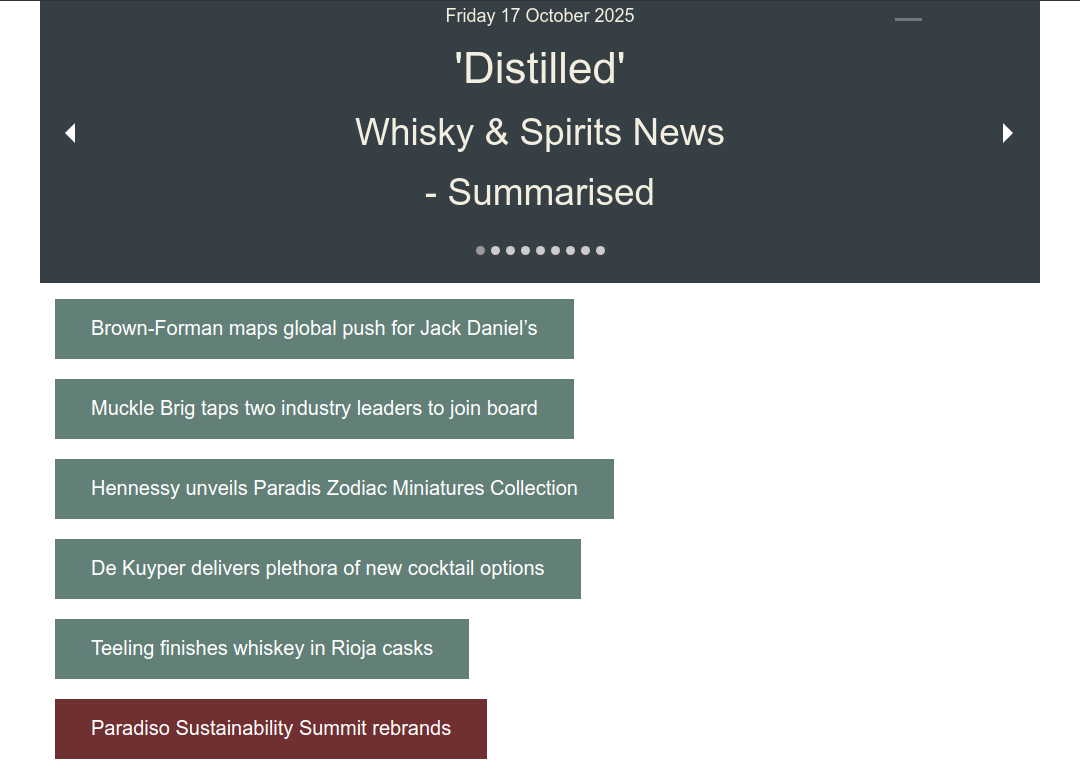 Distilled: Whisky News - Summarised