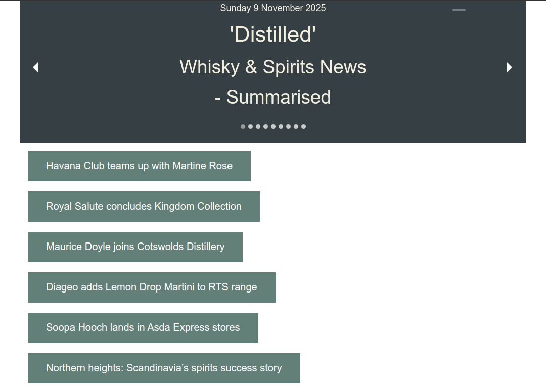 Distilled: Whisky News - Summarised