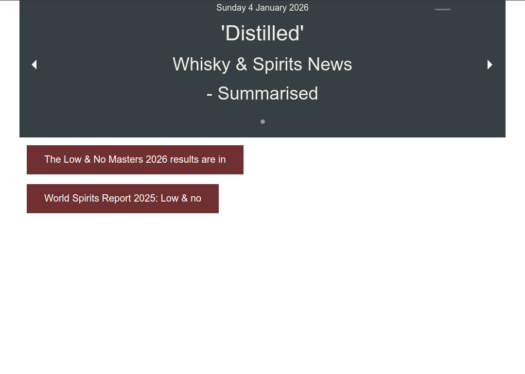 Distilled: Whisky News - Summarised