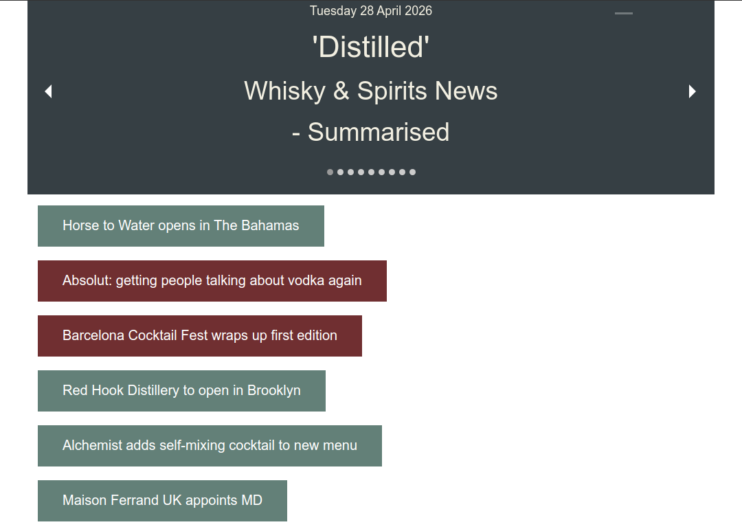 Distilled: Whisky News - Summarised