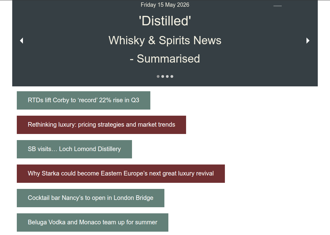 Distilled: Whisky News - Summarised