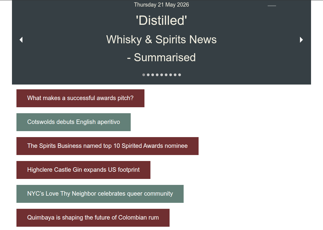 Distilled: Whisky News - Summarised