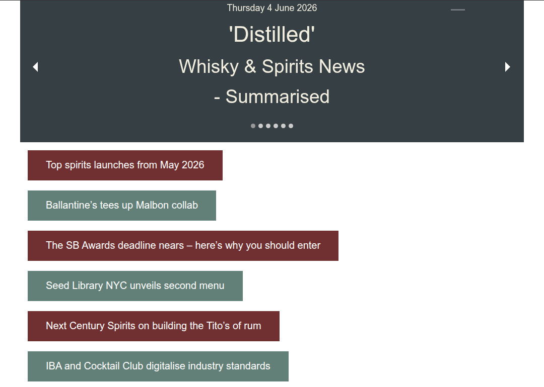Distilled: Whisky News - Summarised