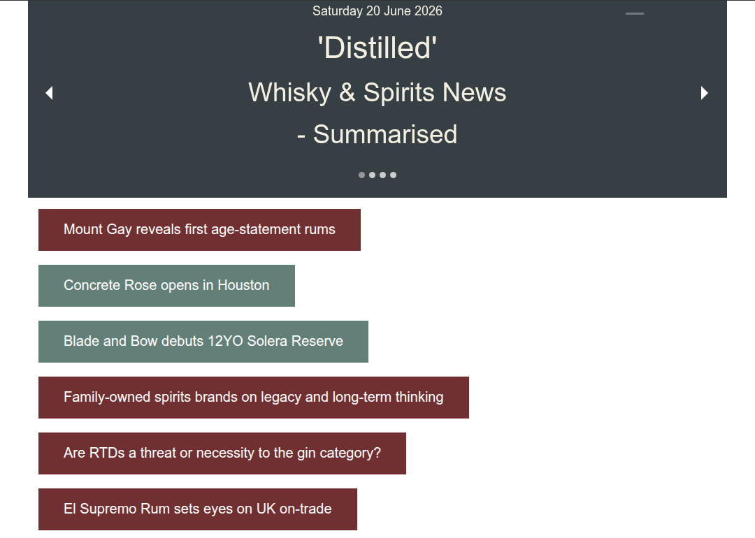 Distilled: Whisky News - Summarised