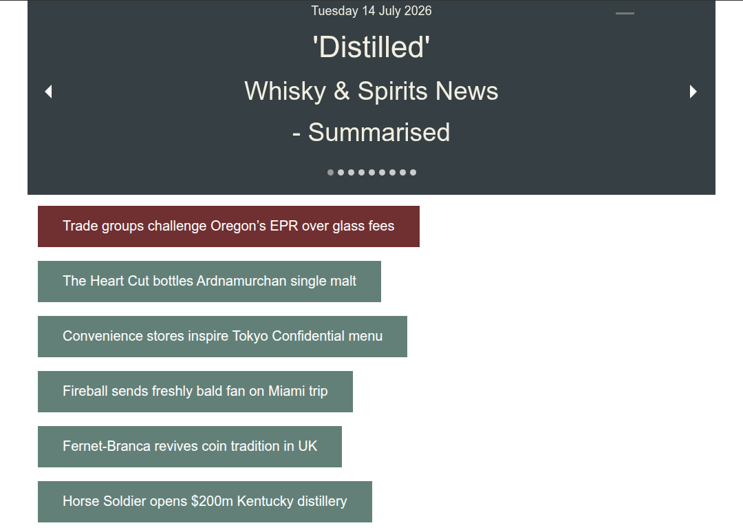 Distilled: Whisky News - Summarised
